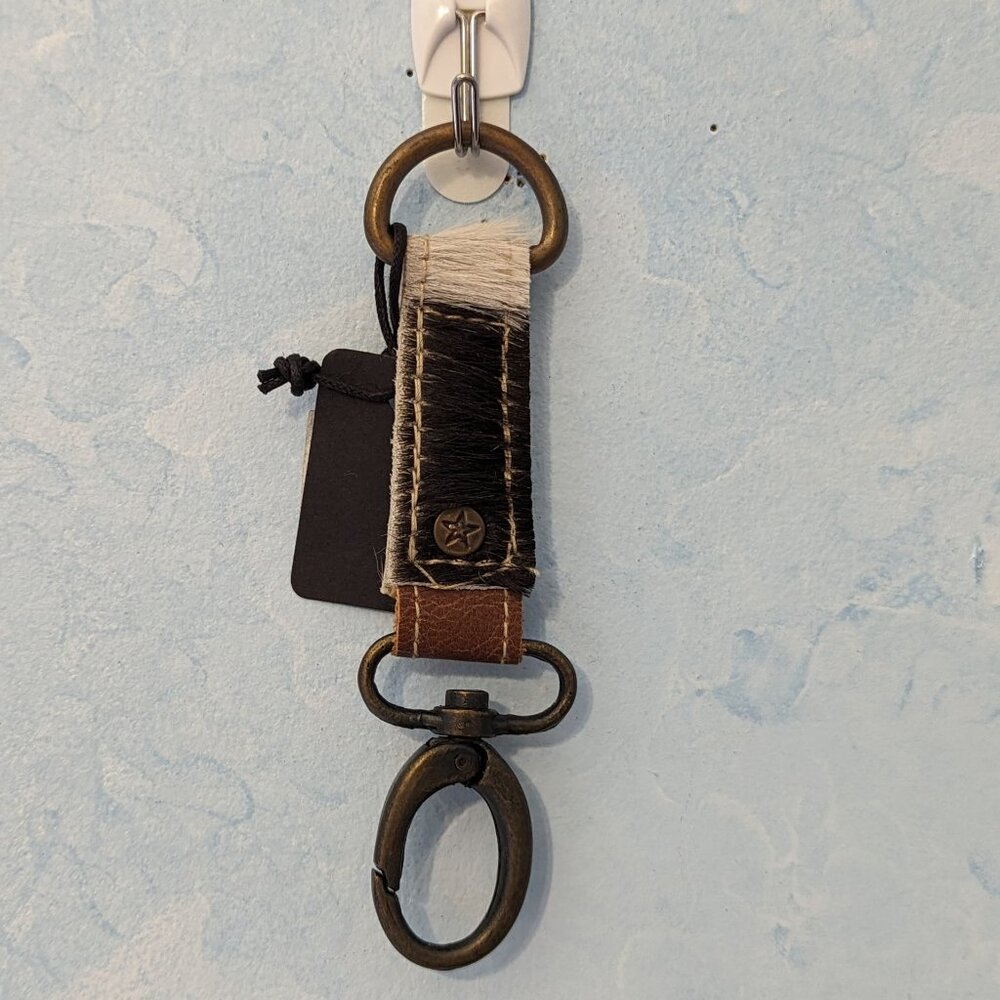 Myra Bag cowhide fur Key Fob - E